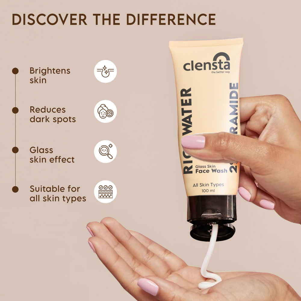 Clensta Rice Water Face Wash - Swadesiicart
