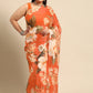 Ahalyaa Women's Traditional wear Saree - Orange | Swadesiicart