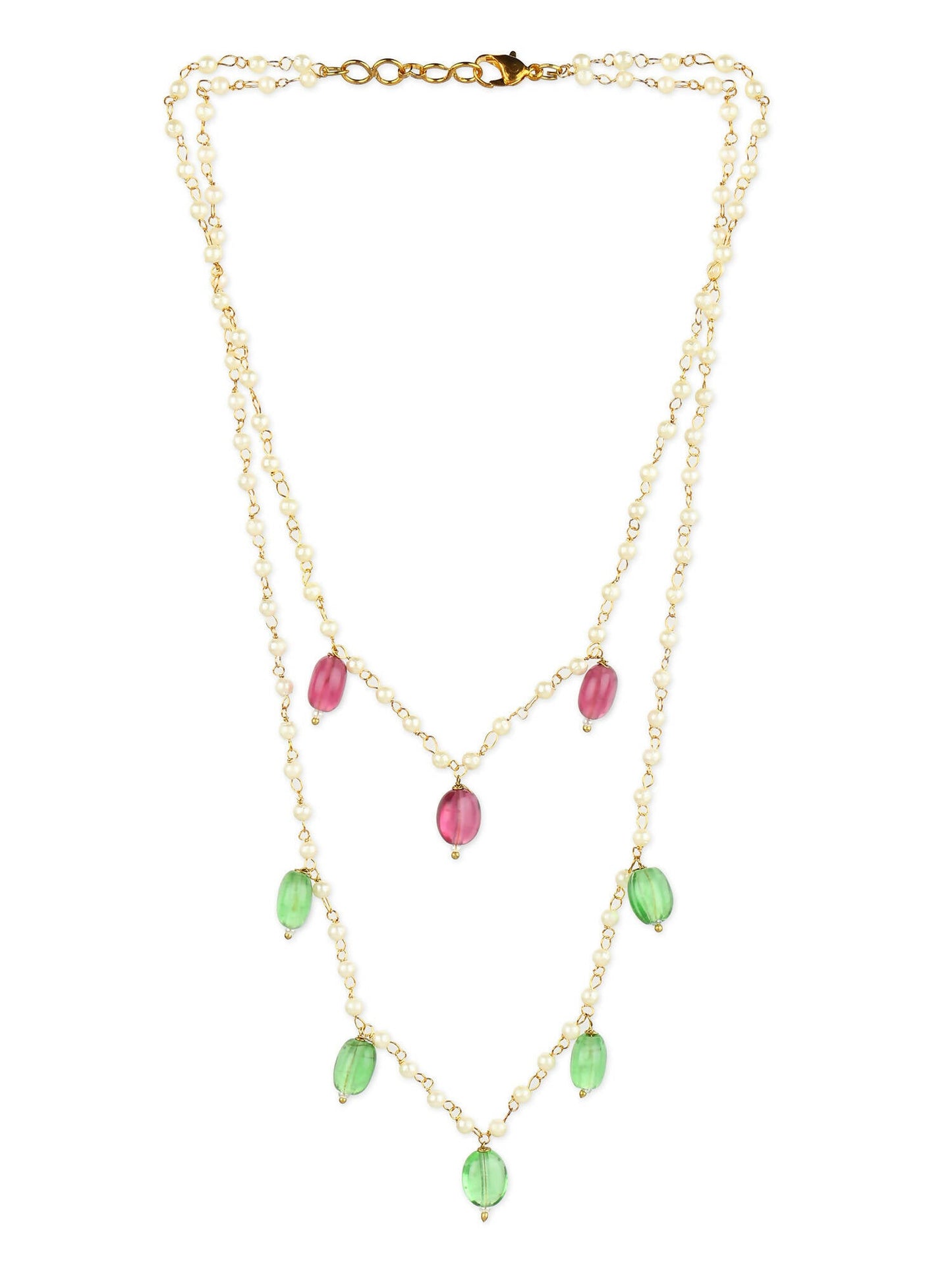 Women's Gold-Polished Necklace - Ruby Raang | Swadesiicart