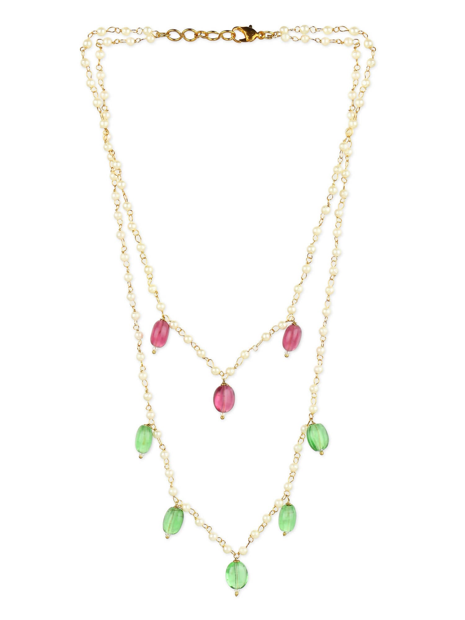 Women's Gold-Polished Necklace - Ruby Raang | Swadesiicart