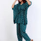 Breathables Green Polka Cotton Kaftan Co-Ord Set