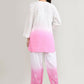 Joban Fashion Womens Cotton ChikanKari pink Cord set - Swadesiicart