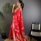 Joban Fashion Banarasi Pink Woven Soft Silk Saree | Swadesiicart