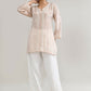 Joban Fashion Womens Cotton ChikanKari Baby Pink Cord set - Swadesiicart