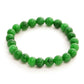 Green Jade Elastic Bracelet - Ruby Raang | Swadesiicart