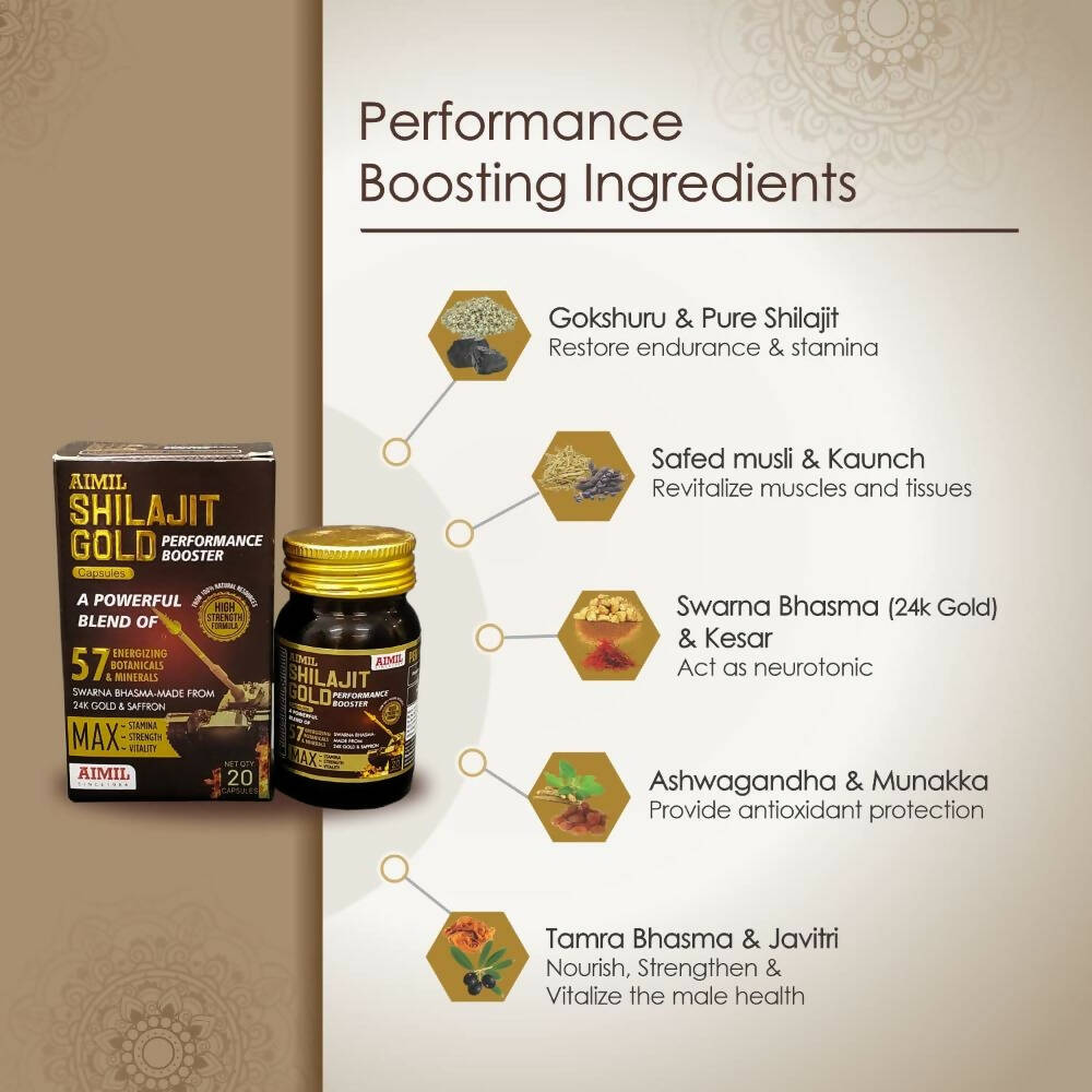 Aimil SJ Gold Capsules – Performance Booster - Swadesiicart