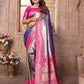 Aastha Fashion Purple Banarasi Tissue Silk Weaving Saree