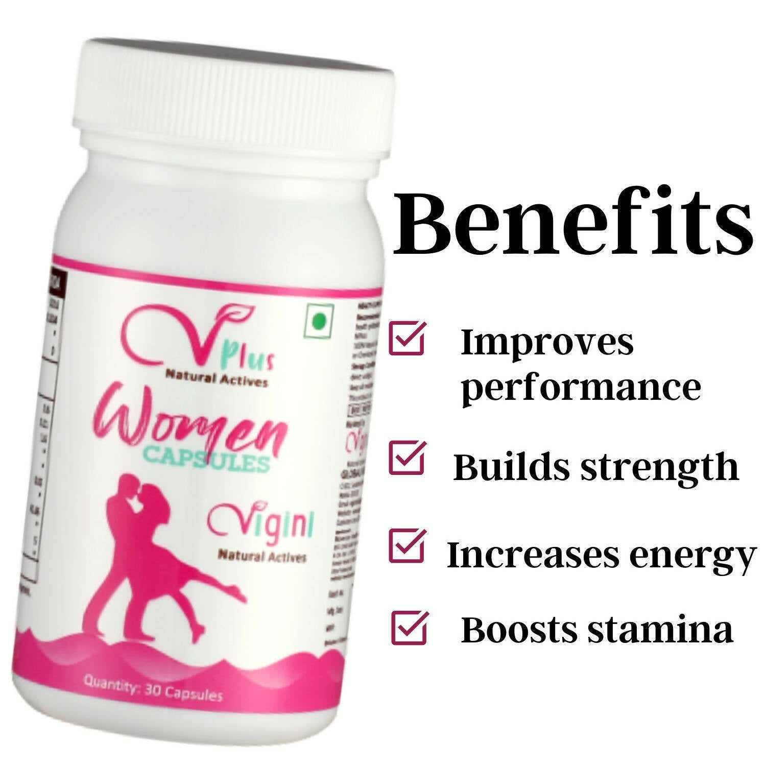 Vigini Natural Actives Performance Women Capsules | Swadesiicart