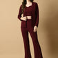 Myshka Women's Magenta Solid Coat With Trousers - Swadesiicart