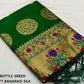 Green Pure Silk Woven Design Saree with Unstitched Blouse - Hiral Fashion | Swadesiicart