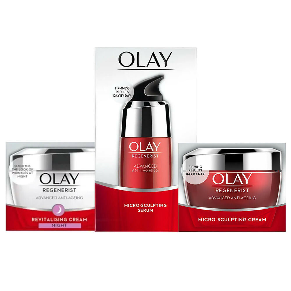Olay Regenerist Complete Skincare Set | Day & Night Moisturizer + Serum Anti-Aging Bundle - Swadesiicart