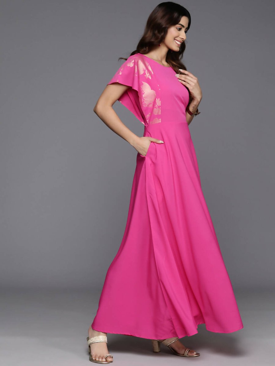 Ahalyaa Women's Traditional wear Dress - Pink | Swadesiicart