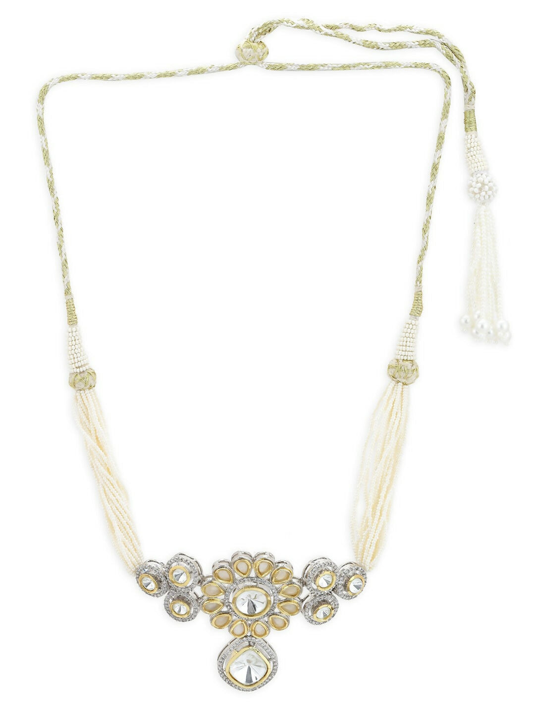 Flower Kundan Choker with Pearls- Ruby Raang | Swadesiicart
