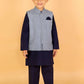Lil Drama Boys Kurta pyjama with jacket set - Navy Blue | Swadesiicart