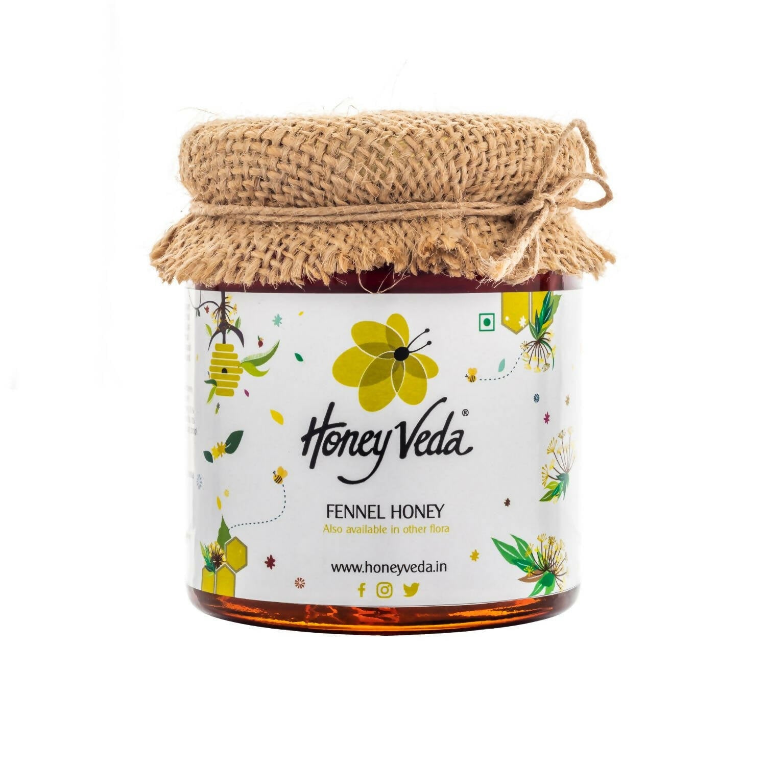 HoneyVeda Premium Raw Fennel Honey - Swadesiicart
