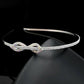 VOJ Silver Plated Bow Shaped AD studded Hairband | Swadesiicart