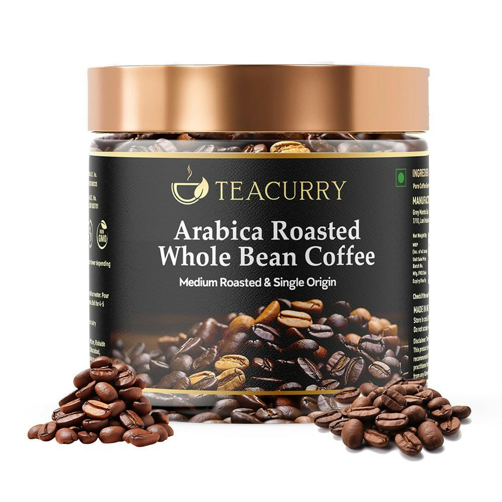 Teacurry Arabica Roasted Coffee Bean (Whole Bean, Medium Roasted) - Teacurry