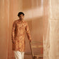 Brown Modal Silk Designer Printed Men's Kurta Set - Mahotsav