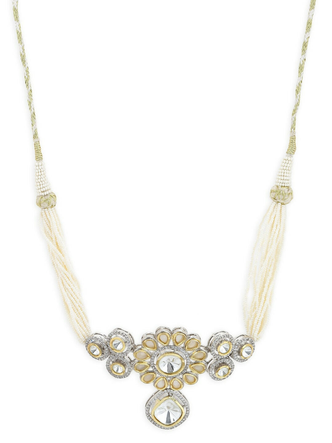 Flower Kundan Choker with Pearls- Ruby Raang | Swadesiicart