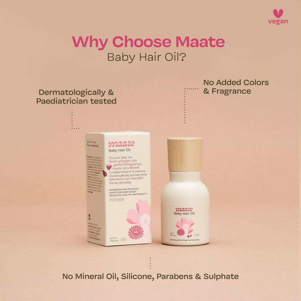 Maate Baby Hair Oil | Protein Rich Oil for Baby Hair Growth - Swadesiicart