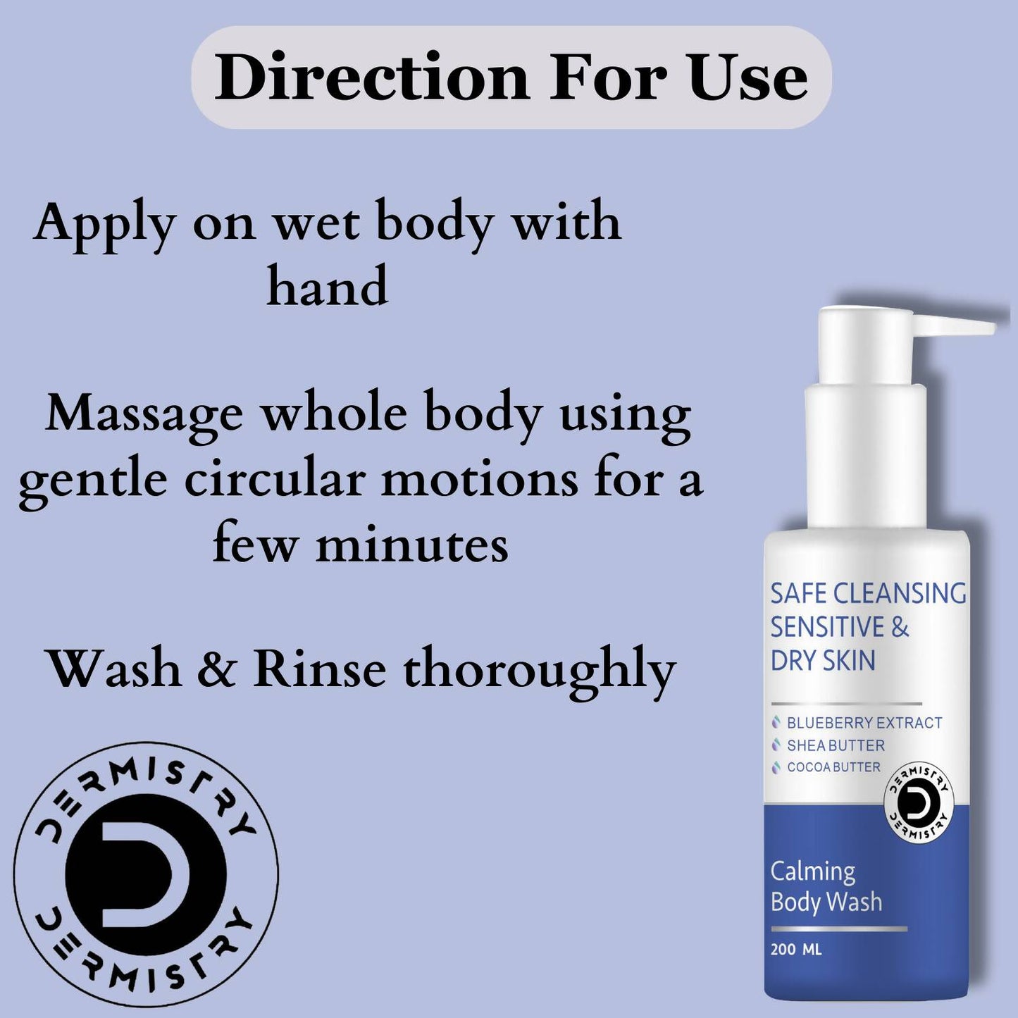 Dermistry Calming Body Wash & Calming Face Wash - Swadesiicart