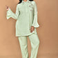 Morchari Women And Hand Embroidery Co-Ords-Green - Swadesiicart