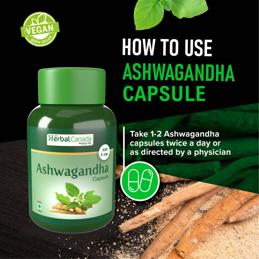 Herbal Canada Ashwagandha Capsules - Swadesiicart