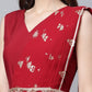 Ahalyaa Women Maroon Crepe Georgette Printed Saree Dress With Printed Pallu | Swadesiicart