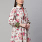 Ahalyaa Women Beige Crepe Digital Floral Print Tunic | Swadesiicart