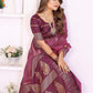 Aastha Fashion Magenta South Soft Silk Zari Weaving Saree