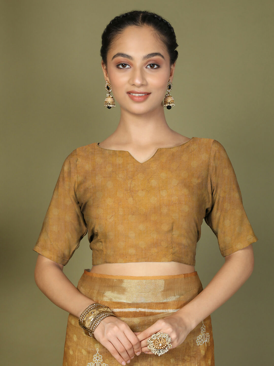 Shree Shyam Fashion Cotton Golden Saree