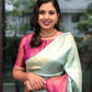 DEIANA'S Beautiful Designer Golden zari Soft Lichi Silk Saree - C Green - Swadesiicart