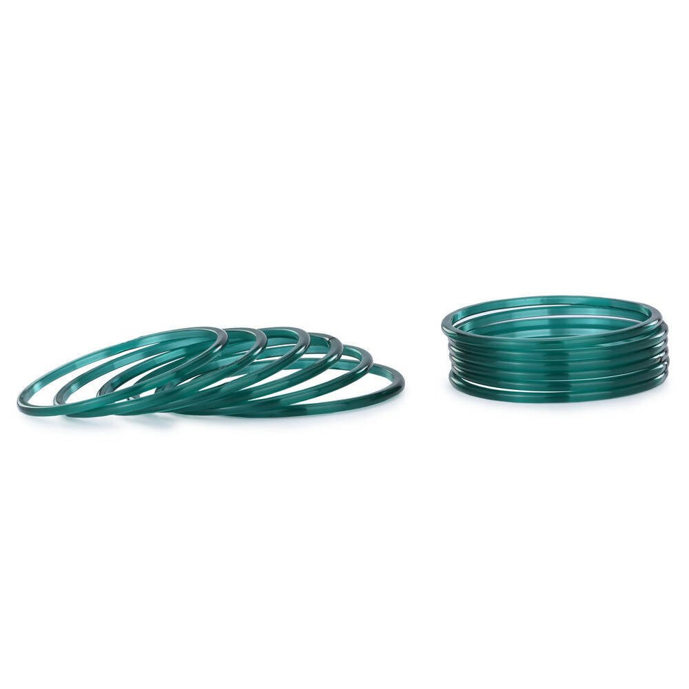 Afast Shining Radium Glass Wedding, Party, Daily Use Bangle Set, Set Of 12 - Afast Enterprises