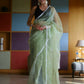 Vamsee Manbhari Green Organza Saree - Swadesiicart