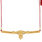 Ruby Raang Golden Choker with Earrings | Swadesiicart