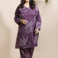 Breathables Women’S Purple Cotton Abstract Print Loungewear Co-Ord Set – Long Kurta & Pants