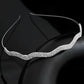 VOJ Silver Plated AD Studded Wave Shaped Hairband | Swadesiicart