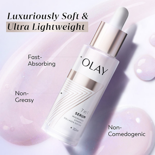 Olay 7in1 Serum with Niacinamide, Vitamin C, Collagen Peptides - Swadesiicart