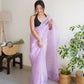 Vamsee Devika Lavender Organza Silk Saree - Swadesiicart