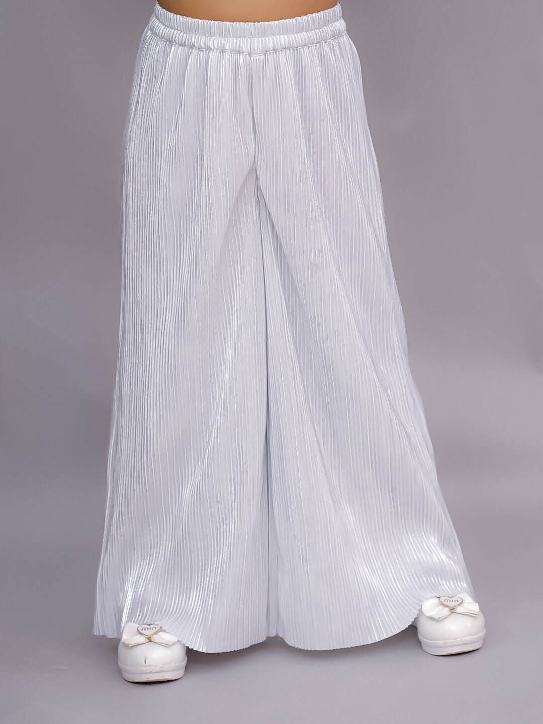 Lil Drama Glam Up Girls White Party Top and Pant Set | Swadesiicart