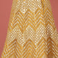 House of Panchhi Mustard Net Sequinse Work Lehenga & Blouse, Dupatta | Swadesiicart