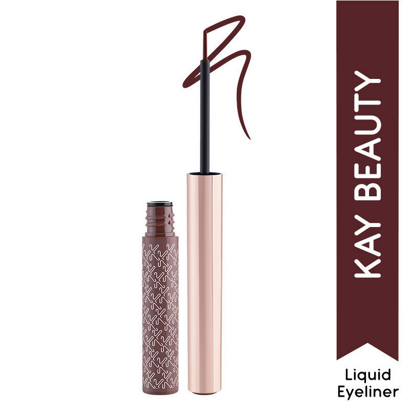 Kay Beauty By Katrina Kaif Quick Dry Liquid Eyeliner - Sizzling MochaIndigo | Swadesiicart