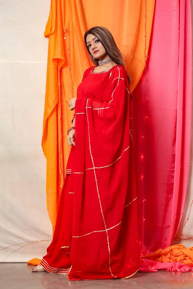 Cheera Kurta Palazzo Dupatta set