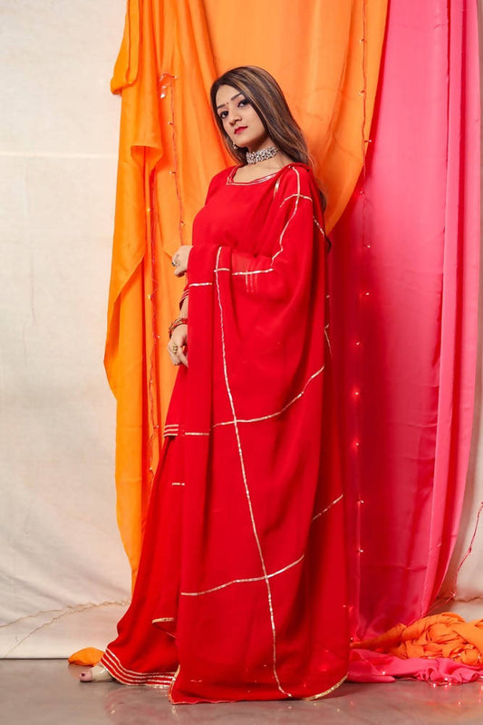 Cheera Kurta Palazzo Dupatta set