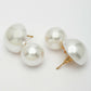 NVR Women's White Pearl Gold-Polished Circular Drop Earring | Swadesiicart