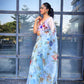 Vamsee Saras Sky Organza Saree - Swadesiicart