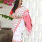 Beatitude White Cotton Jamdani Saree