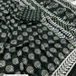 Black Poly Georgette Ajrak Saree with Unstitched Blouse - Hiral Fashion | Swadesiicart