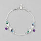 VOJ Set of 2 Mutli Color Meenakari Anklet - Swadesiicart