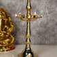 CraftVatika Gold-Toned Brass Kerala Diya Oil Lamp Stand | Swadesiicart